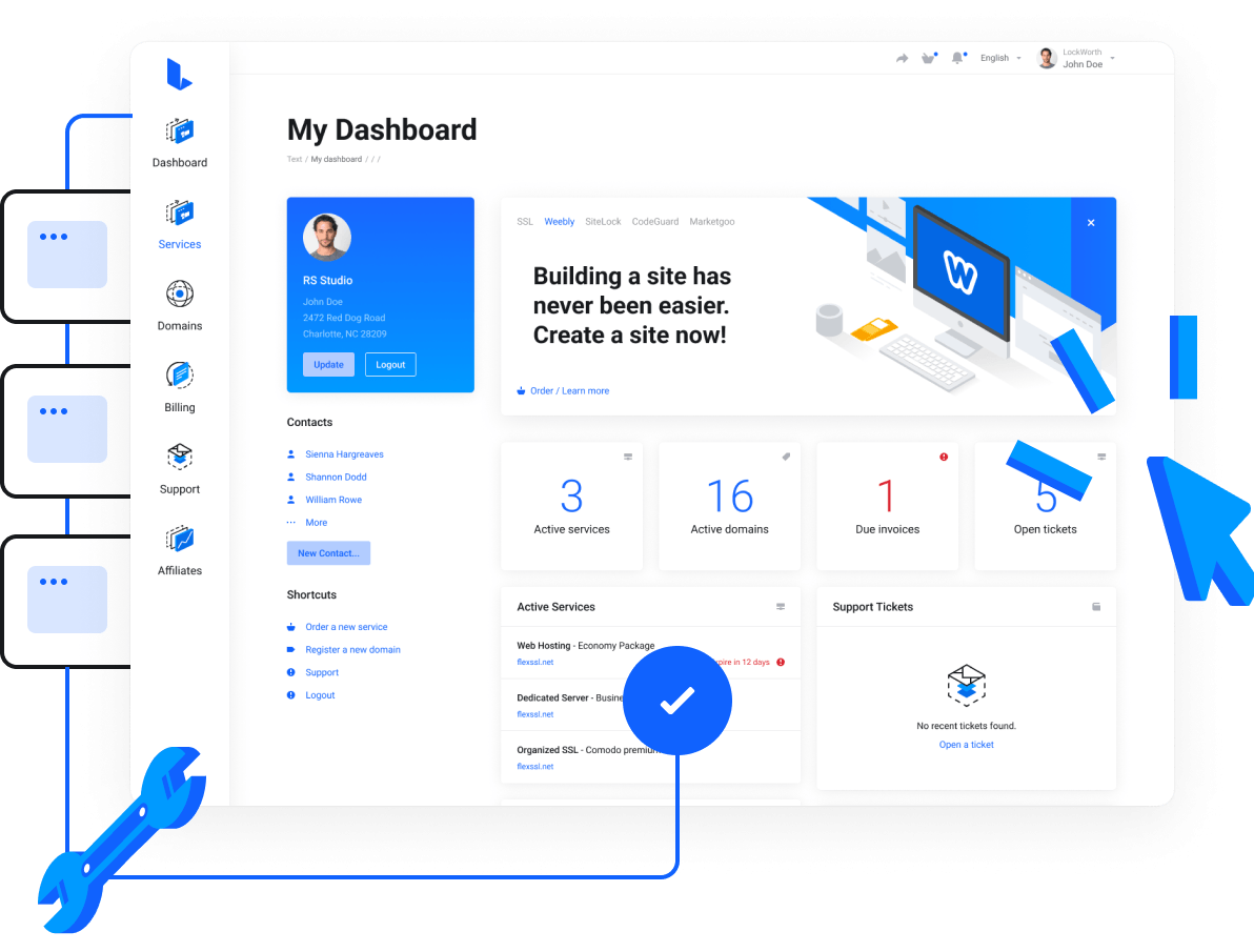 Fast and Secure Web Hosting | SitiosHispanos.Com - Your Hosting Solution - Super easy control panel to manage all your services