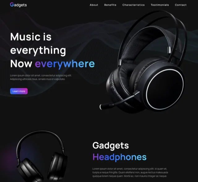 Plantilla de tienda de tecnología