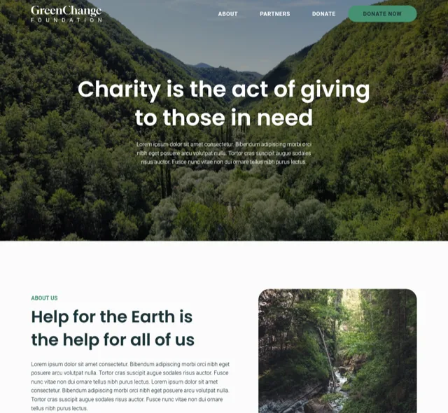 Plantilla de fundación con donaciones